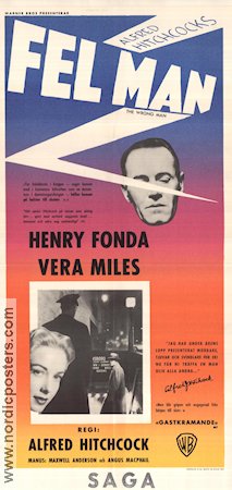 Fel man 1957 poster Henry Fonda Vera Miles Alfred Hitchcock