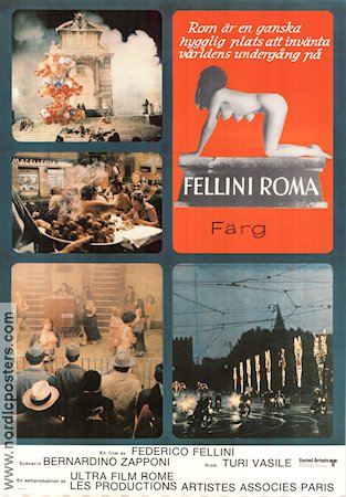 Fellini Roma 1972 poster Britta Barnes Peter Gonzales Falcon Fiona Florence Federico Fellini