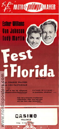 Fest i Florida 1953 poster Esther Williams Van Johnson Tony Martin Charles Walters Musikaler