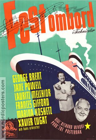 Fest ombord 1948 poster George Brent Richard Whorf