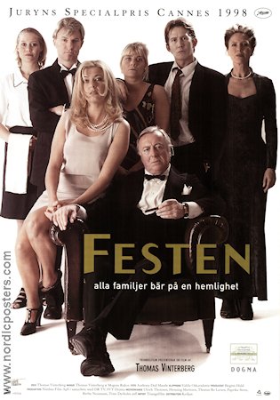 Festen 1998 poster Ulrich Thomsen Henning Moritzen Thomas Bo Larsen Thomas Vinterberg Danmark