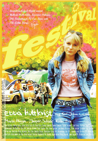 Festival 2001 poster Ebba Hultkvist Jesper Salén Martin Aliaga Karl Johan Larsson Blommor och växter