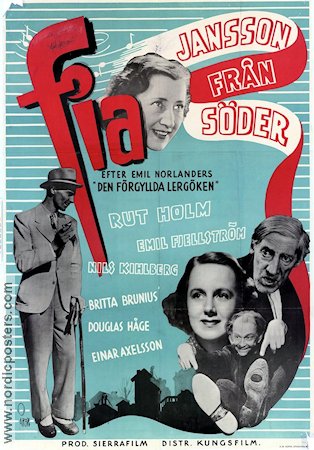 Fia Jansson från Söder 1944 poster Rut Holm Emil Fjellström Nils Kihlberg Hitta mer: Stockholm