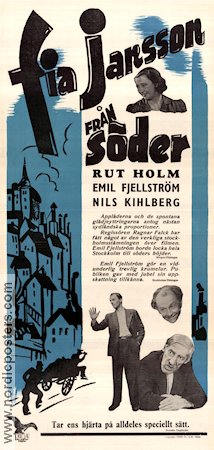 Fia Jansson från Söder 1944 poster Rut Holm Emil Fjellström Nils Kihlberg Ragnar Falck Hitta mer: Stockholm