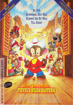 Fievel i vilda västern 1991 poster Don Bluth Animerat