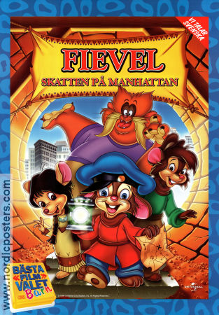 Fievel skatten på Manhattan 1998 poster Animerat