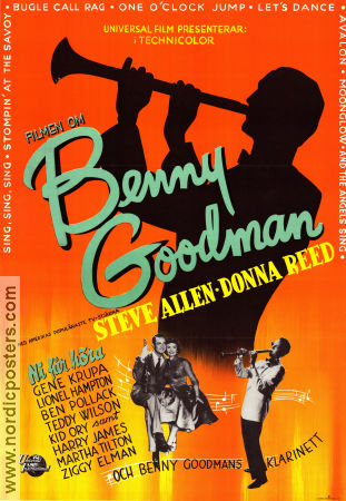 Filmen om Benny Goodman 1956 poster Steve Allen Valentine Davies