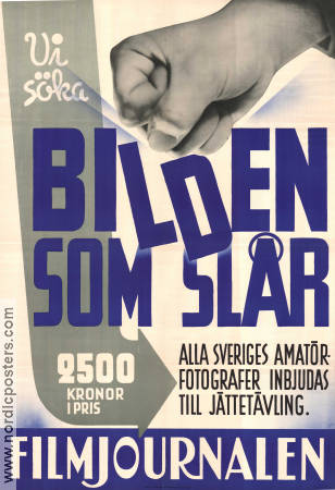 Filmjournalen bilden som slår 1938 affisch Tidningar