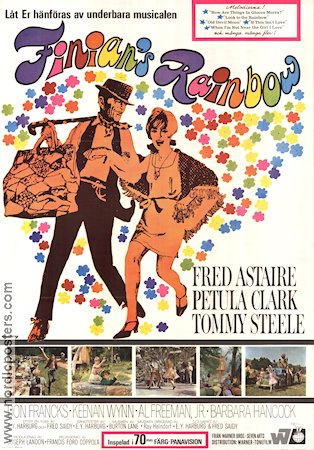 Finian´s Rainbow 1968 poster Fred Astaire Petula Clark Tommy Steele Francis Ford Coppola Musikaler