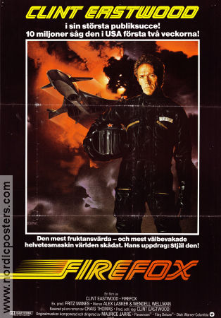Firefox 1982 poster Freddie Jones David Huffman Warren Clarke Clint Eastwood Flyg