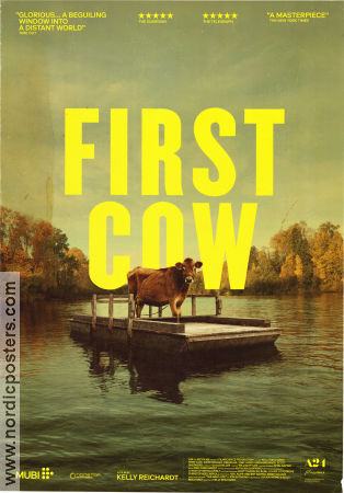 First Cow 2019 poster Alia Shawkat John Magaro Dylan Smith Kelly Reichardt