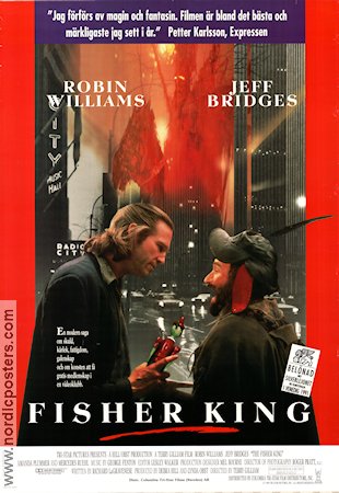 The Fisher King 1991 poster Robin Williams Jeff Bridges Adam Bryant Lara Harris Terry Gilliam