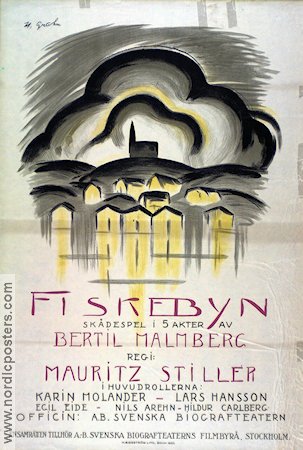 Fiskebyn 1920 poster Karin Molander Mauritz Stiller