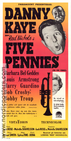 The Five Pennies 1959 poster Danny Kaye Barbara Bel Geddes Louis Armstrong Melville Shavelson Instrument Jazz