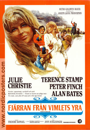 Fjärran från vimlets yra 1968 poster Julie Christie Terence Stamp John Schlesinger