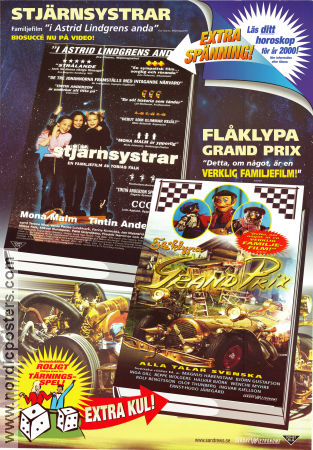 Flåklypa Grand Prix 1974 poster Ivo Caprino Animerat Norge Bilar och racing