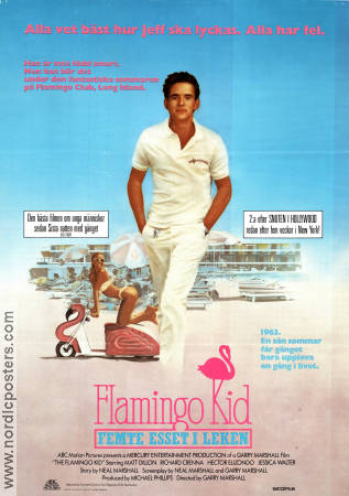 The Flamingo Kid 1984 poster Matt Dillon Hector Elizondo Molly McCarthy Garry Marshall Strand Fåglar