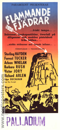 Flammande fjädrar 1952 poster Sterling Hayden Forrest Tucker Ray Enright