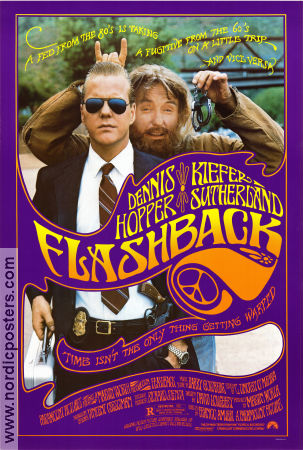 Flashback 1990 poster Dennis Hopper Kiefer Sutherland Carol Kane Franco Amurri Glasögon