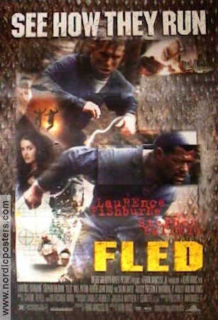 Fled 1996 poster Lawrence Fishburne Stephen Baldwin Will Patton Kevin Hooks