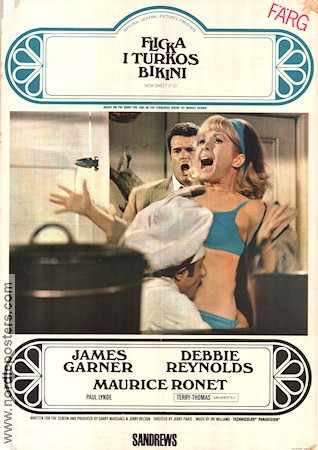 Flicka i turkos bikini 1968 poster James Garner Jerry Paris