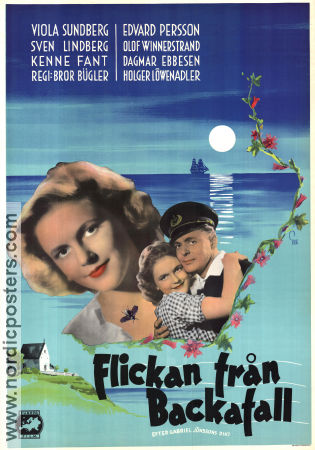 Flickan från Backafall 1953 poster Viola Sundberg Sven Lindberg Edvard Persson Bror Bügler