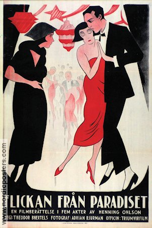 Flickan från paradiset 1926 poster Theodor Berthels