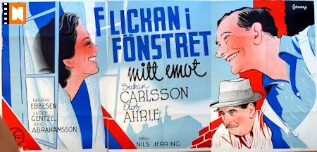 Flickan i fönstret mittemot 1942 poster Sickan Carlsson Elof Ahrle Eric Abrahamsson