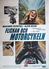 Flickan och motorcykeln 1968 poster Marianne Faithfull Alain Delon Motorcyklar