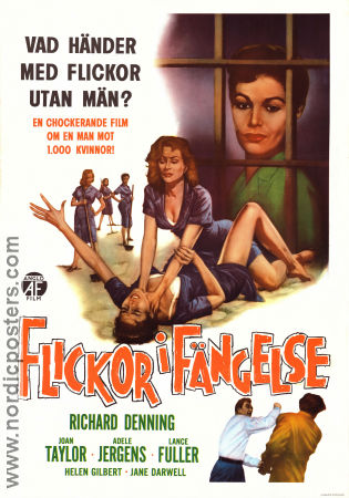 Flickor i fängelse 1956 poster Richard Denning Joan Taylor Edward L Cahn Poliser Damer