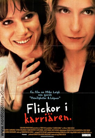 Flickor i karriären 1997 poster Katrin Cartlidge Lynda Steadman Kate Byers Mike Leigh