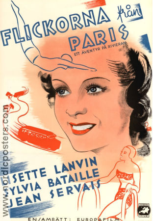 Flickorna från Paris 1936 poster Lisette Lanvin Tania Balachova Sylvia Bataille