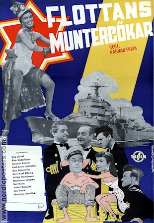 Flottans muntergökar 1955 poster Stig Järrel Åke Söderblom