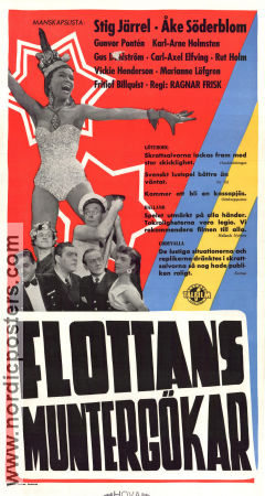 Flottans muntergökar 1955 poster Stig Järrel Åke Söderblom Gunvor Pontén Gus Dahlström Ragnar Frisk