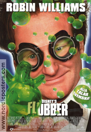 Flubber 1997 poster Robin Williams Marcia Gay Harden Les Mayfield Glasögon