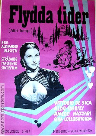Flydda tider 1953 poster Gina Lollobrigida Vittorio De Sica
