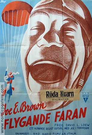 Flygande faran 1938 poster Joe E Brown Fallskärm