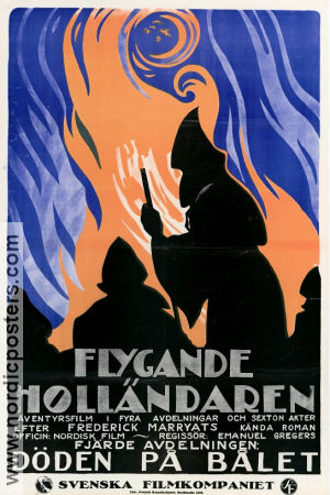 Flygande Holländaren 1919 poster Carlo Wieth Inger Nybo Emanuel Gregers Danmark