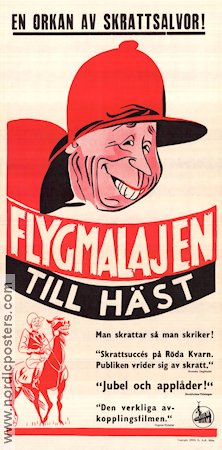 Flygmalajen till häst 1939 poster George Formby Hästar