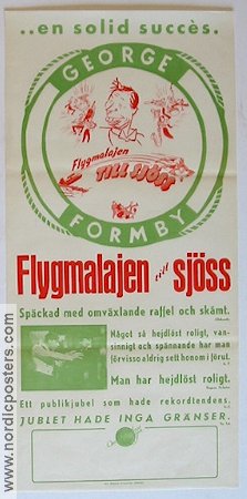 Flygmalajen till sjöss 1941 poster George Formby Skepp och båtar