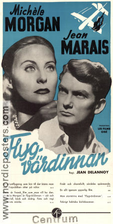 Flygvärdinnan 1948 poster Michele Morgan Jean Marais Jean Delannoy Flyg