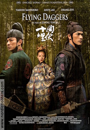 Flying Daggers 2004 poster Ziyi Zhang Takeshi Kaneshiro Andy Lau Zhang Yimou Asien Kampsport