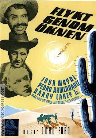 Flykt genom öknen 1949 poster John Wayne John Ford