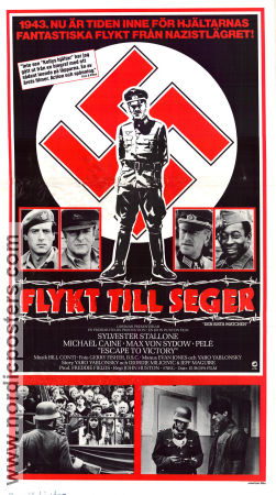 Flykt till seger 1981 poster Sylvester Stallone Michael Caine Max von Sydow Pelé John Huston Kändisar Hitta mer: Nazi