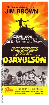 Flykten från Djävulsön 1973 poster Jim Brown Christopher George Richard Ely William Witney