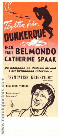 Flykten från Dunkerque 1964 poster Jean-Paul Belmondo Catherine Spaak Georges Géret Henri Verneuil