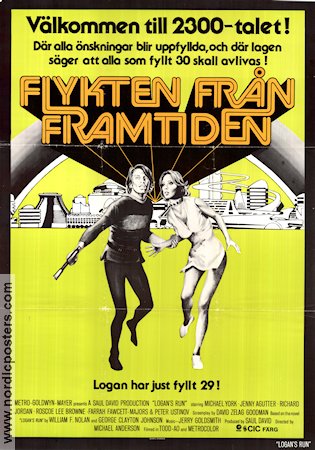 Flykten från framtiden 1977 poster Michael York Jenny Agutter