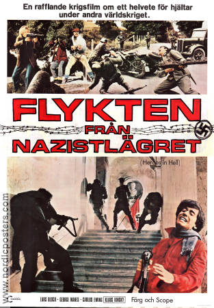 Flykten från nazistlägret 1976 poster Lars Bloch Klaus Kinski Joe D´Amato Hitta mer: Nazi Krig