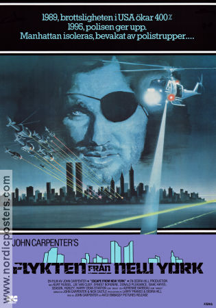 Flykten från New York 1981 poster Kurt Russell Lee Van Cleef Ernest Borgnine Donald Pleasence Isaac Hayes John Carpenter Kultfilmer