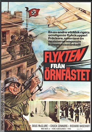 Flykten från örnfästet 1979 poster Doug McClure Chuck Connors Philip Leacock Hitta mer: Nazi Krig Flyg